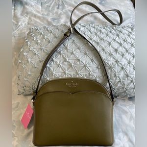 Kate Spade Dome Payton Crossbody Saffiano Leather Green Bag